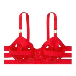 NWT Victoria’s Secret Very Sexy Strappy Open Cup Bondage Bra | 34DDD | Red
